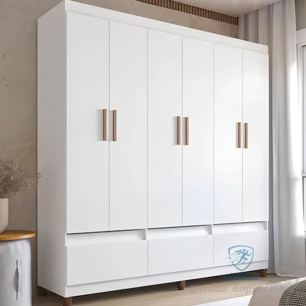 Guarda-roupa Bartira Ilhéus Com Cabideiro - Branco