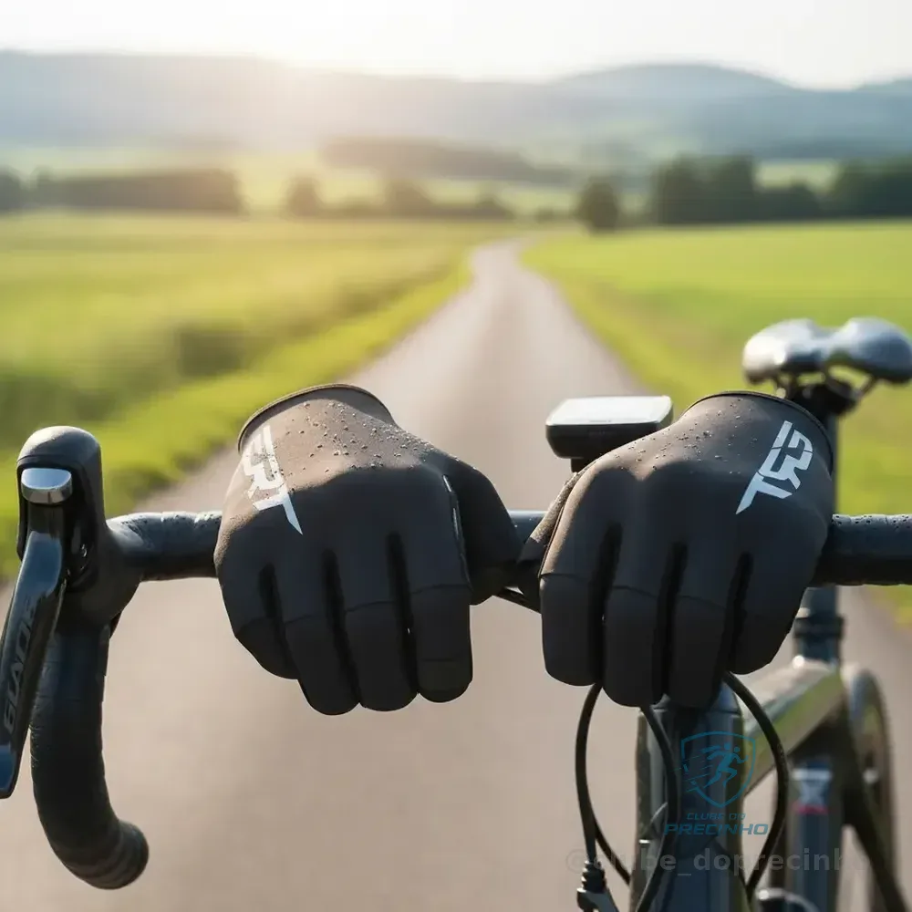 Luva Ciclismo Meio Dedo Bike Speed Confortável Ert Uniformes Preta Com Refletivo G