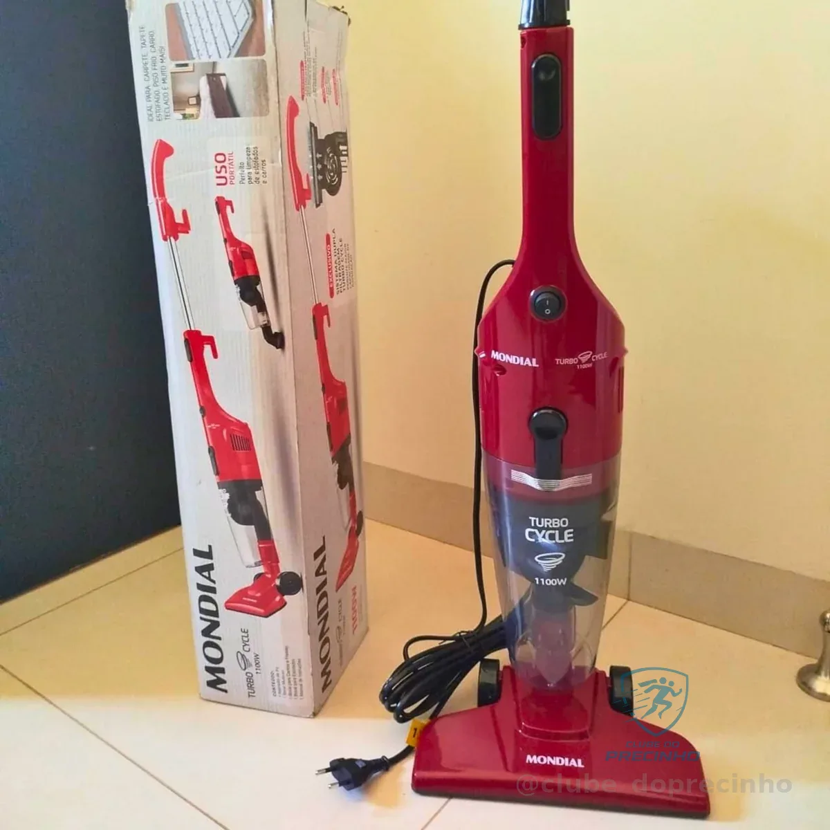 MONDIAL Aspirador de Pó Turbo Cycle, Vermelho/Preto, 1100W, 110V - AP-36