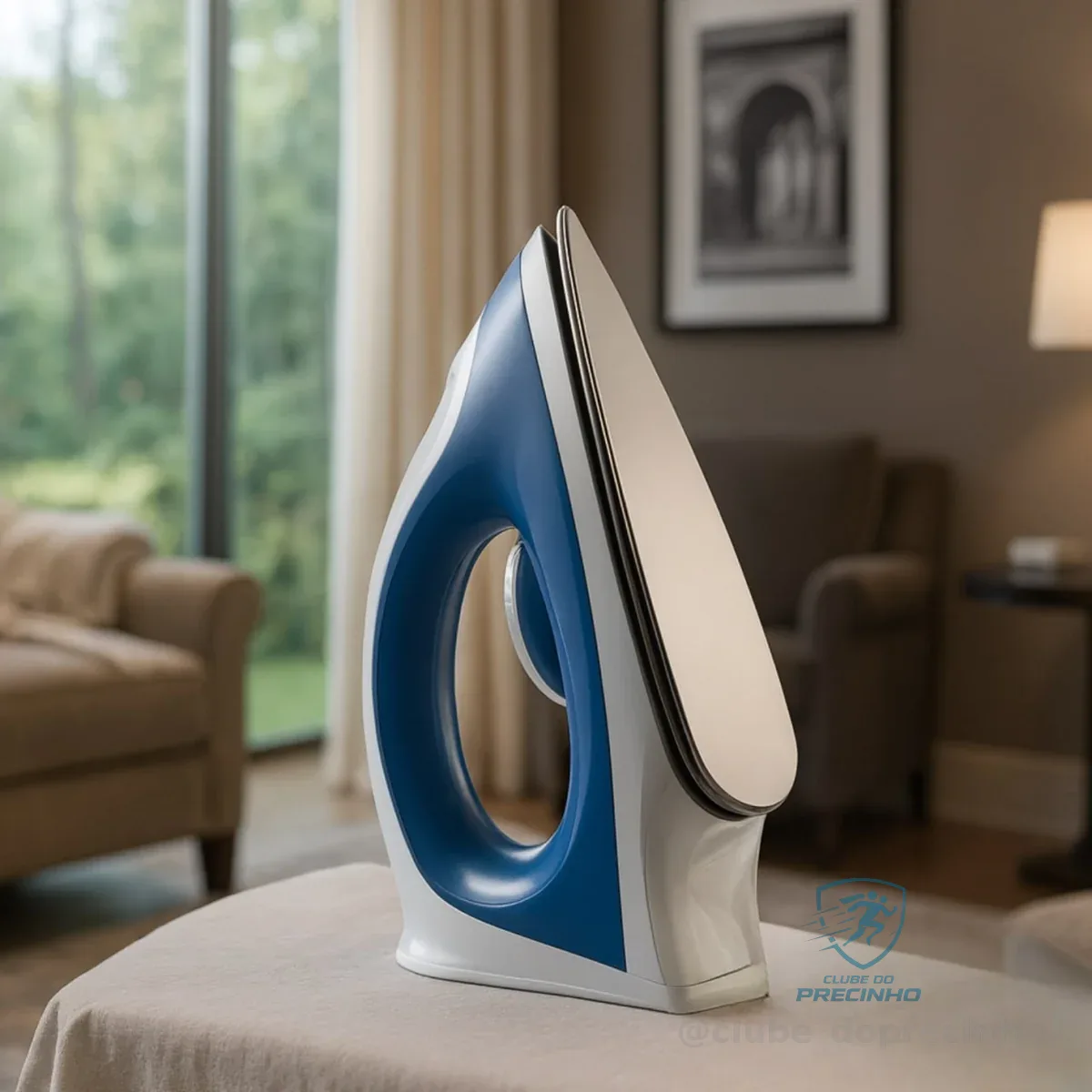 Ferro de Passar a Seco Iron Force Elgin Super Leve Branco e Azul Base Antiaderente 110V