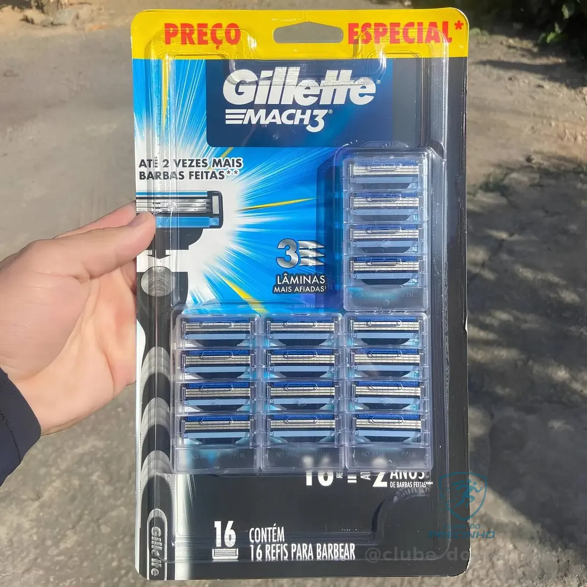 Gillette Mach3 - Refil Para Barbear, 16 Unidades