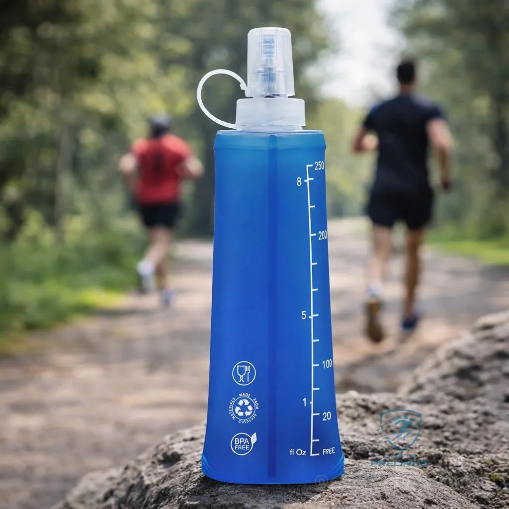 Garrafa Dobrável Premium Soft Flask 250ml Para Corrida Ciclismo Hidratação Esportiva Bico Antivazamento Livre De BPA Garrafinha Flexível Para Esportes