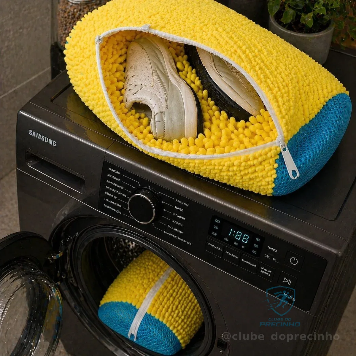 Bolsa Protetora para Lavar Tênis e Sapatos na Máquina – Antidanos e Reutilizável Protege e Limpa