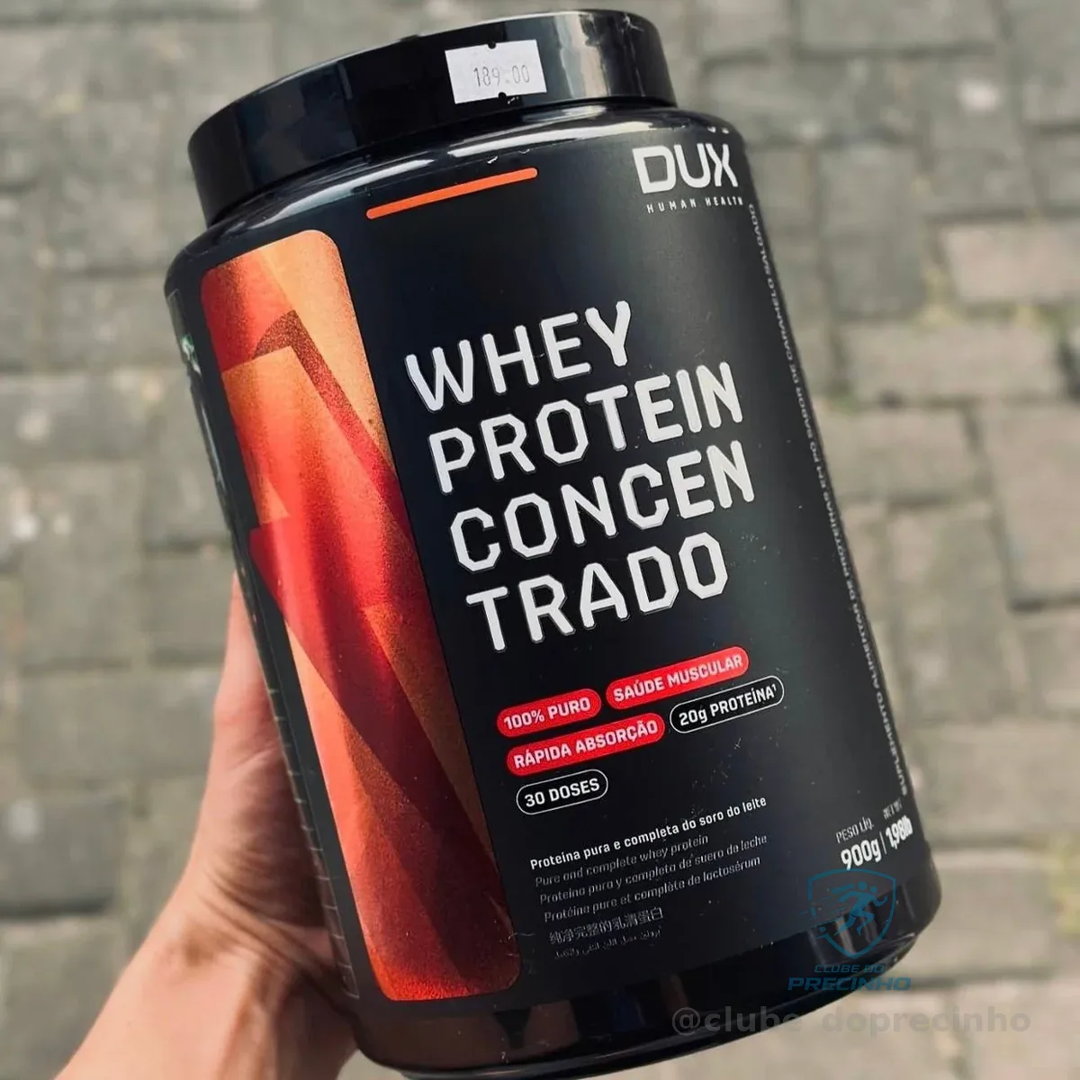 Whey Protein Concentrado Pote (900g) - Sabor Baunilha