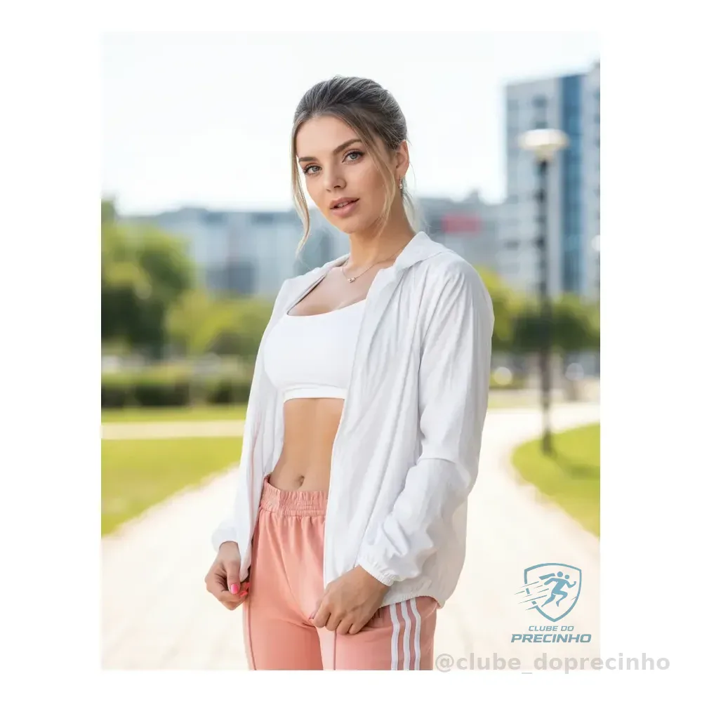 Jaqueta Feminina Corta Vento Ultra Leve Com Capuz