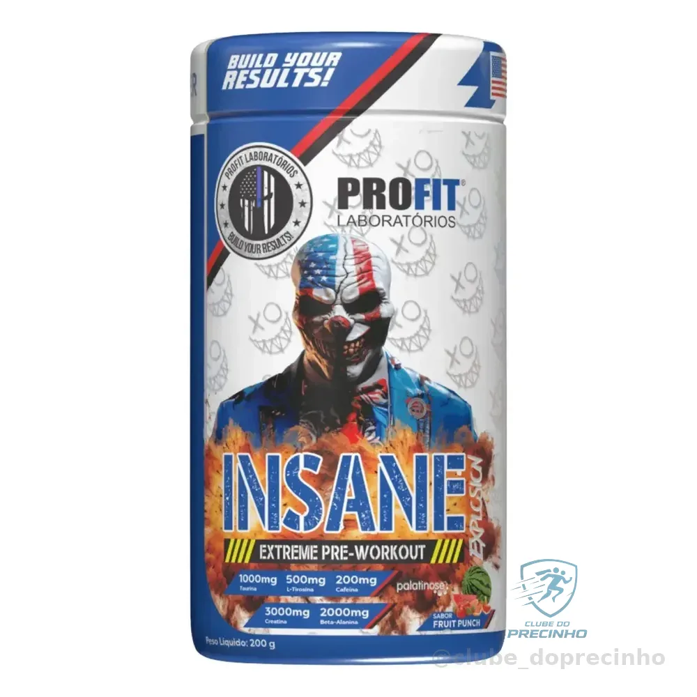 Pré Treino Insane Explosion 200g - Profit Sabor Uva