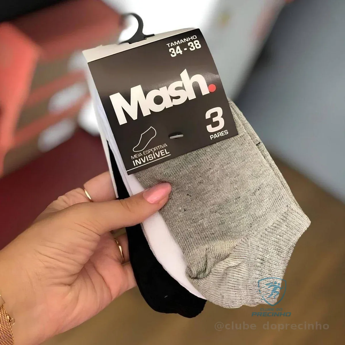 Kit 10 Pares de Meia Soquete Invisível Cano Curto Algodão Respirável Mash