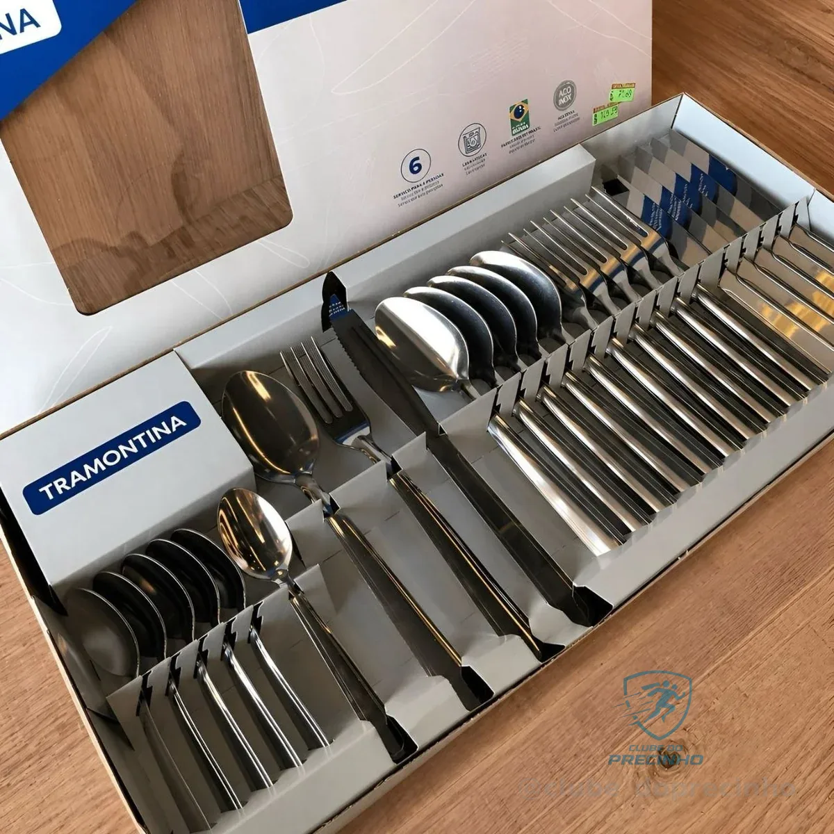 Faqueiro 24 Peças Luxo Jogo Talheres Em Aço Inox Tramontina Inox