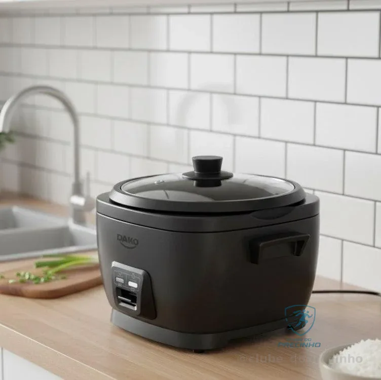 Panela De Arroz Elétrica Dako 700w Com 4 Litros 10 Xícaras Cinza Cinza-escuro 127v 60 Hz