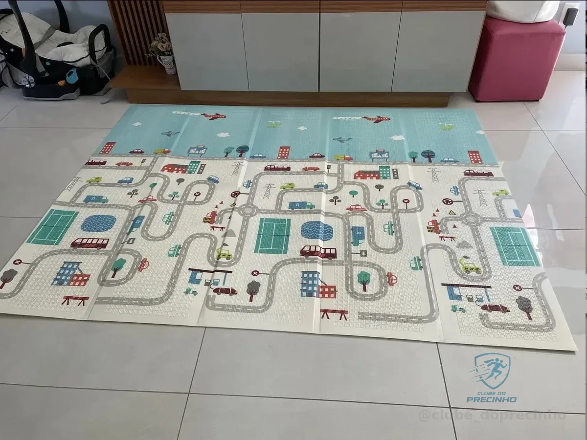 Tapete Infantil Emborrachado Dobrável Dupla Face Educativo