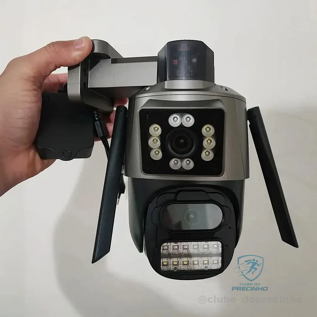 Câmera De Segurança Anberx P10q Wireless 8mp Ptz Ip66 Wi-fi Visão Noturna Preto