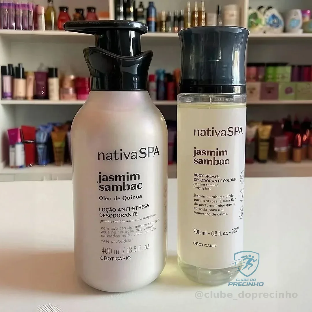 Combo Nativa Spa Jasmim Sambac: Loção Corporal + Body Splash