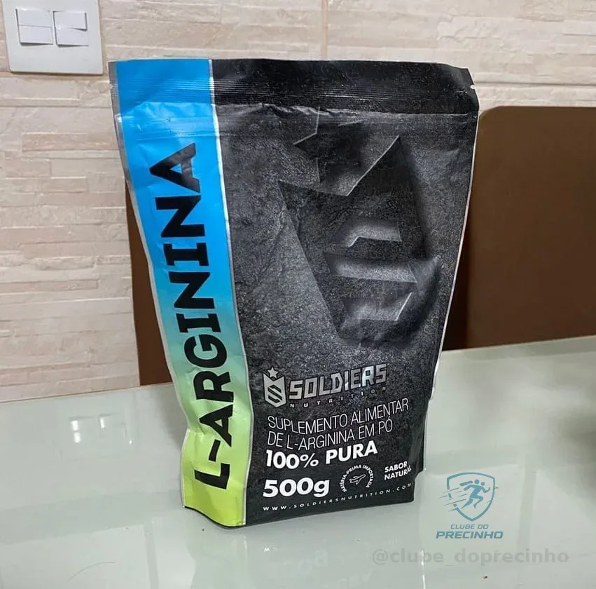 Arginina Em Pó 500g 100% Pura Soldiers Nutrition Performance E Recuperação Muscular Sem Sabor