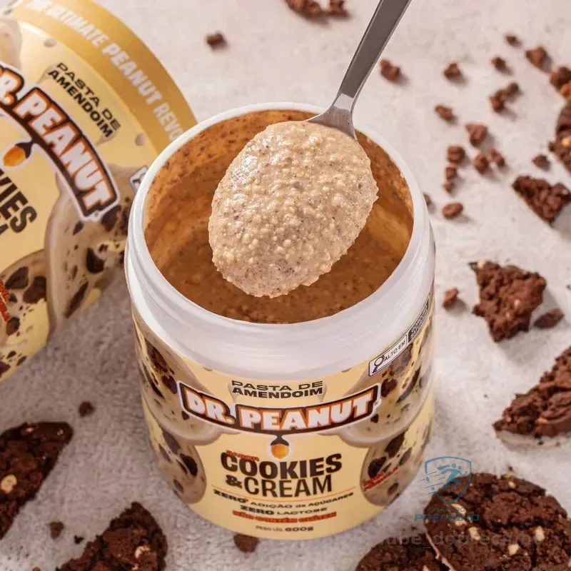 Pasta De Amendoim Dr. Peanut Sabor Cookies & Cream De 600g