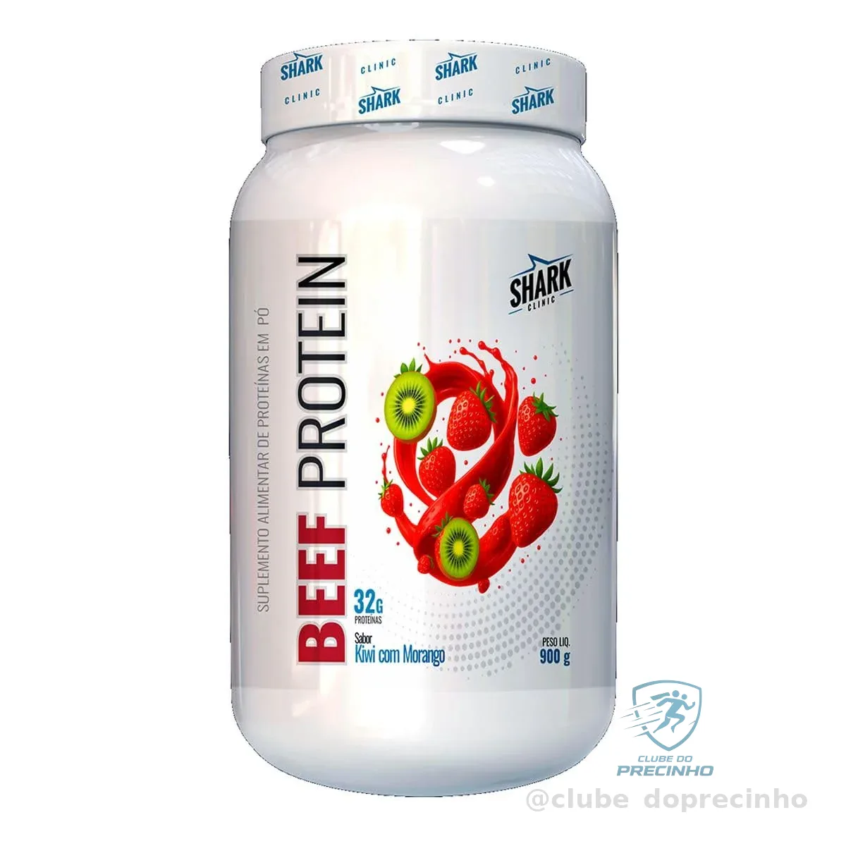 WHEY BEEF PROTEIN - SABOR MORANGO/KIWI - 900G