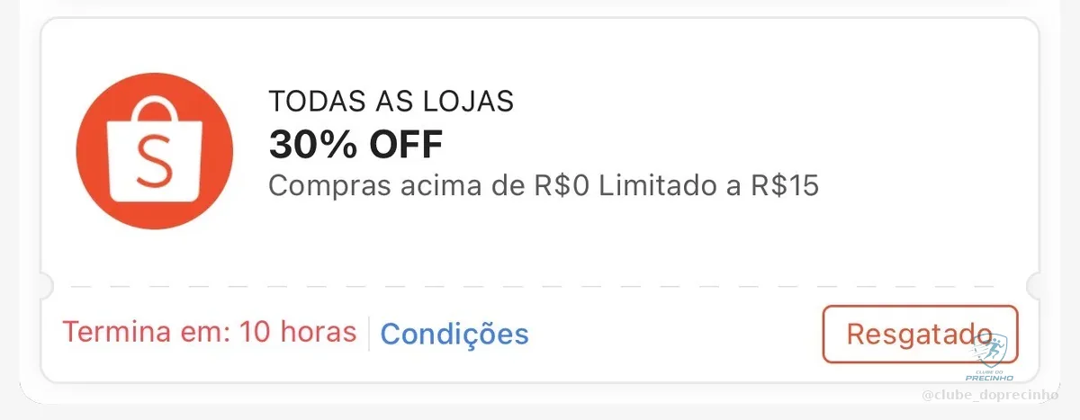 Resgate os cupons aqui https://s.shopee.com.br/8V5PSv5i6z