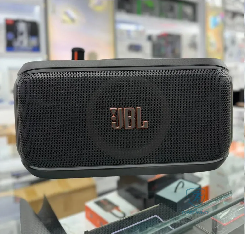 Caixa De Som Jbl Partybox On The Go 2 Preta Com Microfone Preto