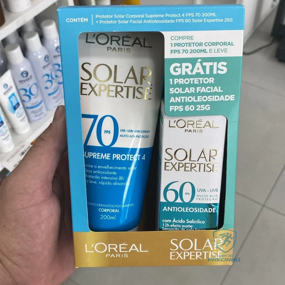 KIT SOLAR EXPERTISE CORPORAL + PROTETOR FACIAL ANTIOLEOSIDADE