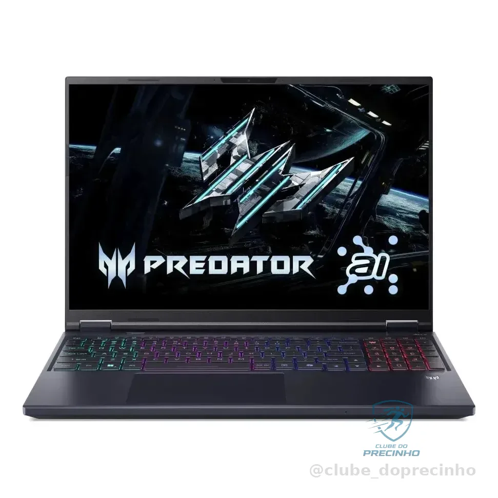 Notebook Gamer Acer Predator Helios Neo Phn16-73-76h8 | Intel Core Ultra 7 255hx  32gb Ddr5  512gb Ssd  Nvidia Rtx 5070 8gb  Tela 16 Wqxga 240hz  Windows 11 Preto