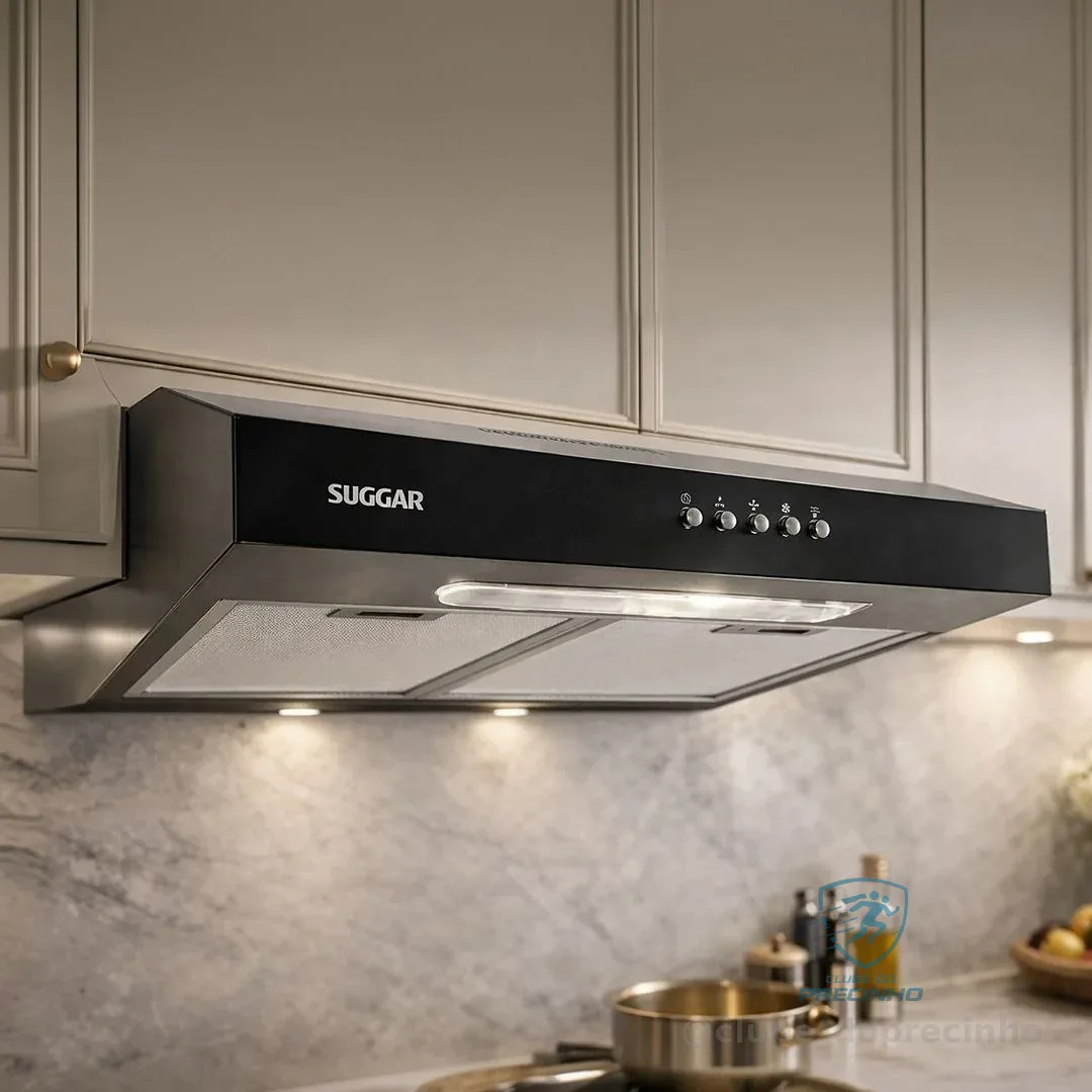 SUGGAR DEPURADOR DE AR SLIM 60CM 3 VEL. PRETO 110V DPS161PT