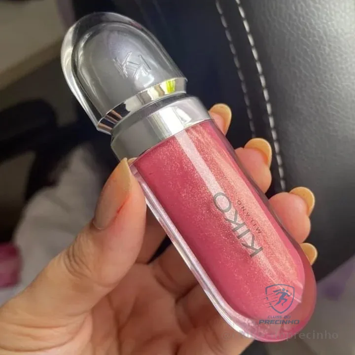 Gloss Labial Kiko Milano Rosa Glitter Brilho Intenso 17