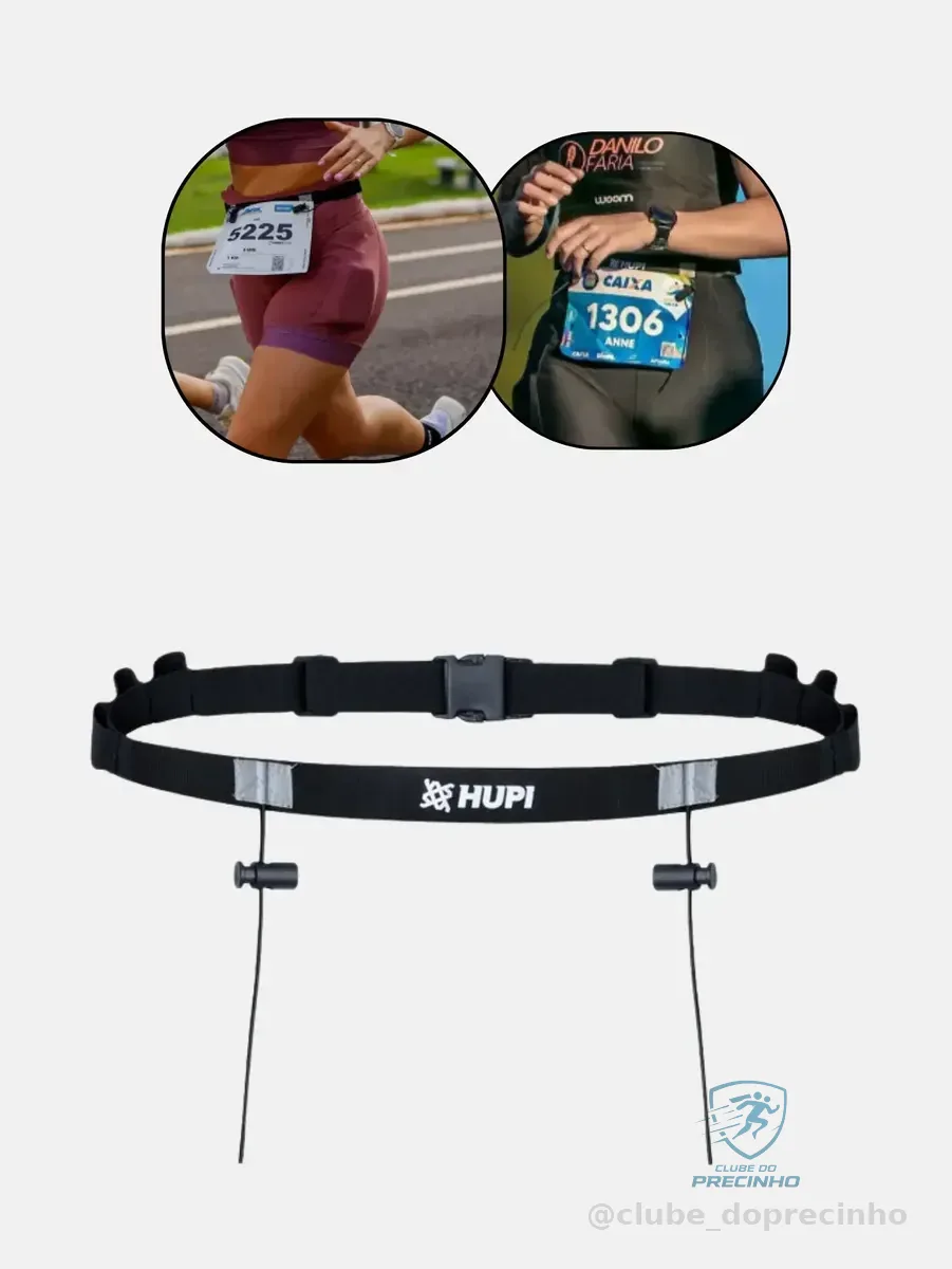 Cinto Porta Número Corrida Triathlon Ciclismo Hupi Ajustável