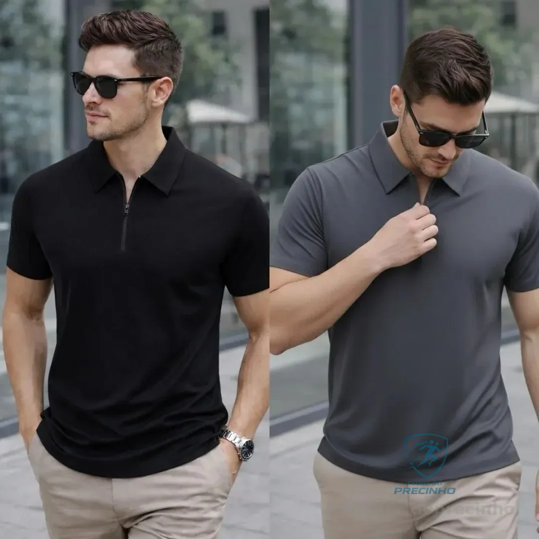 Camisa Polo Masculina Tecido Tech Confortavel Casual