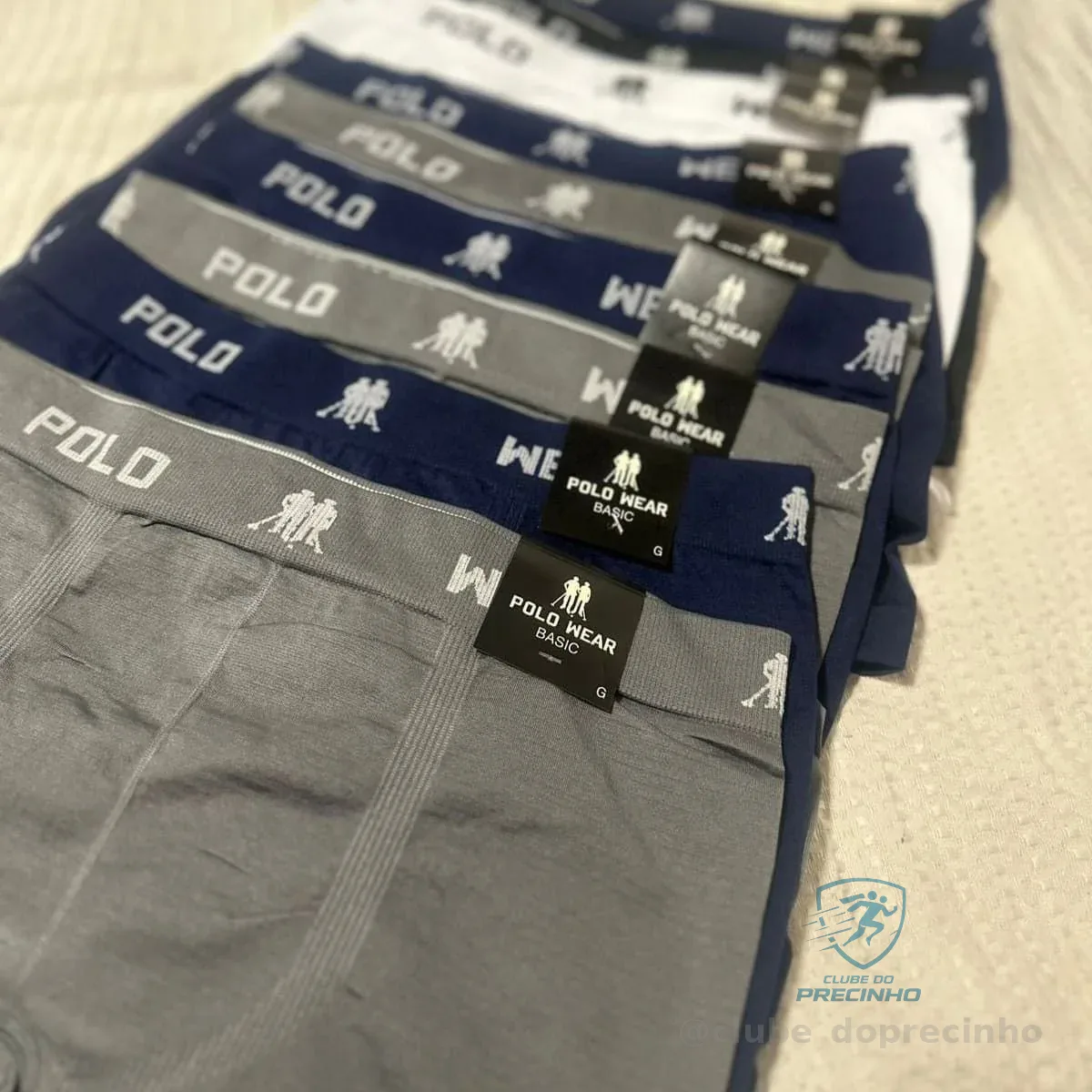 Kit 10 Cuecas Boxer Lisa Polo Wear Sortido Sortido Liso M