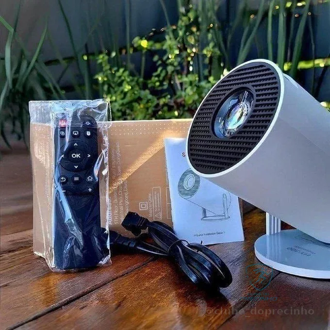 Mini Projetor Davely Hy300 4k Android Com Wi-fi E Bluetooth Branco 127/220v