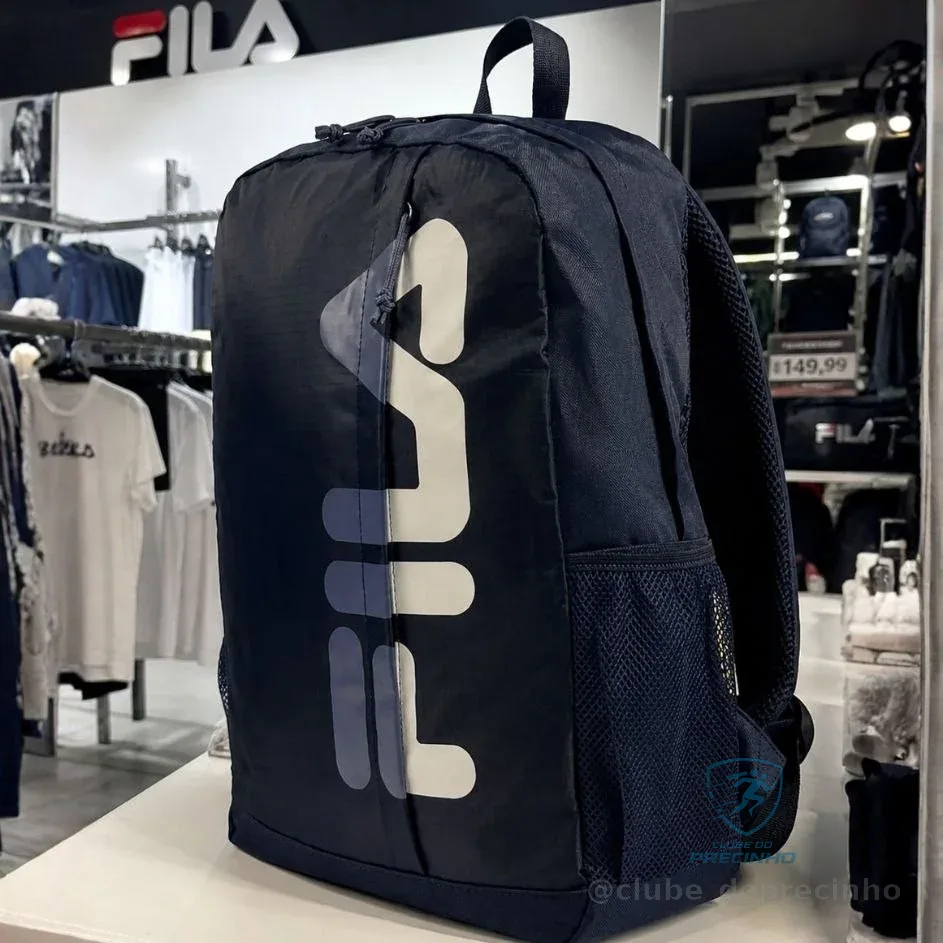 Mochila Cut Logo Letter Fila Marinho Náutico Liso