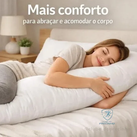 Travesseiro de Corpo 40cm x 1,30m Soft Touch Branco