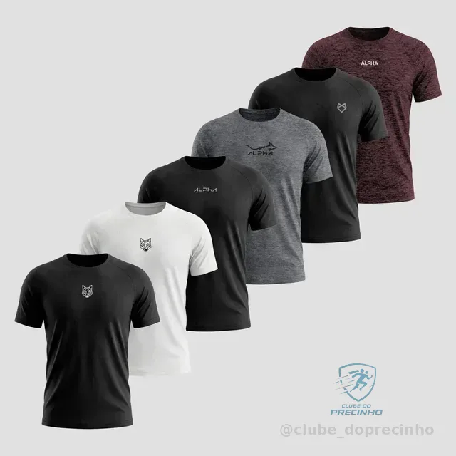 Kit 6 Camisetas Mais Procuradas Alpha