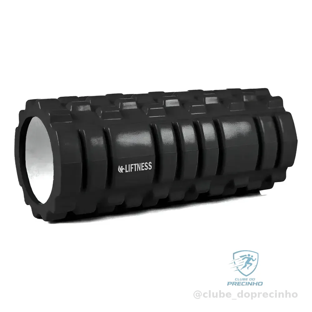 Rolo Massagem Miofascial Foam Roller Fisioterapia 30cm Cor Preto