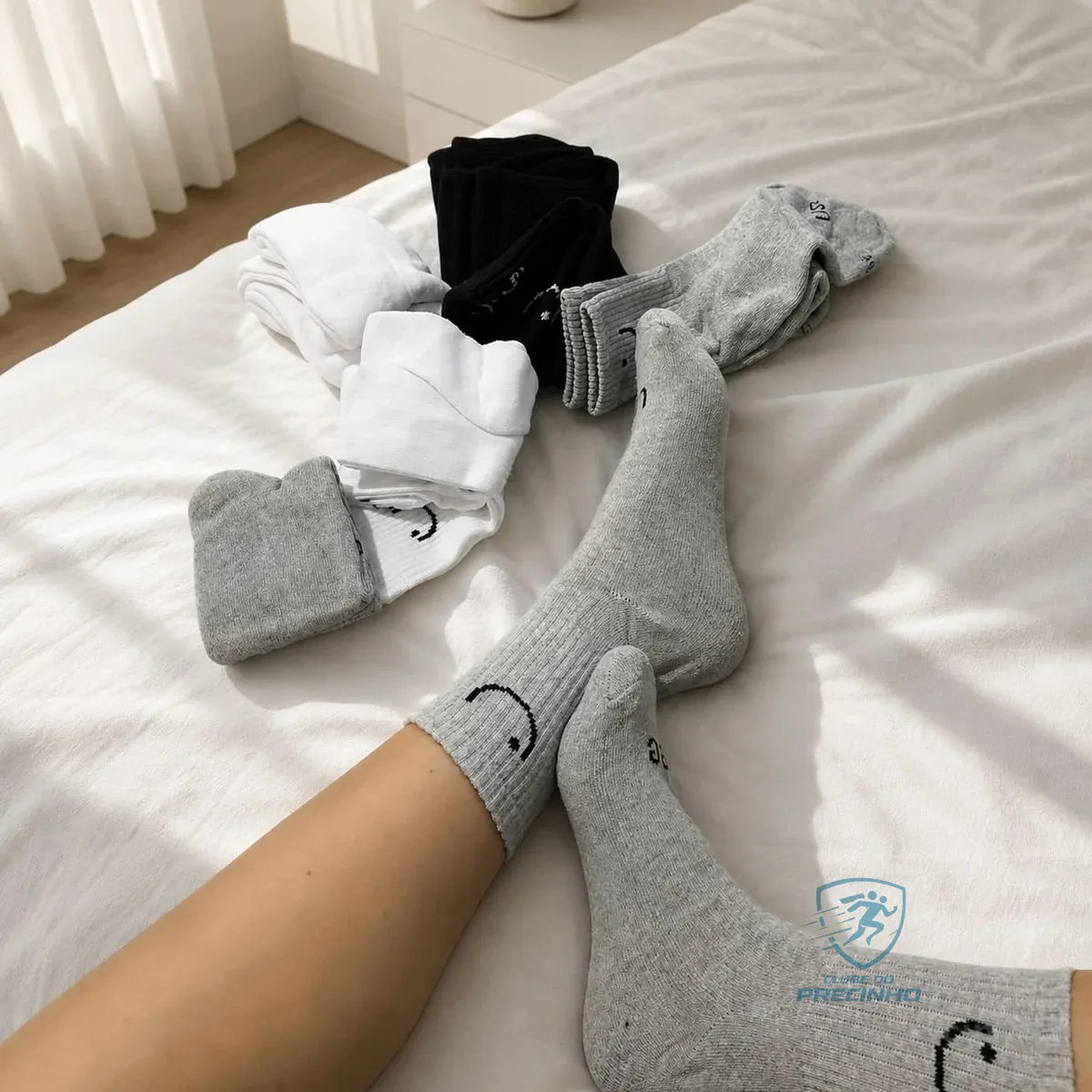 Kit Com 10 Pares De Meias Cano Alto Algodão Usee Brasil