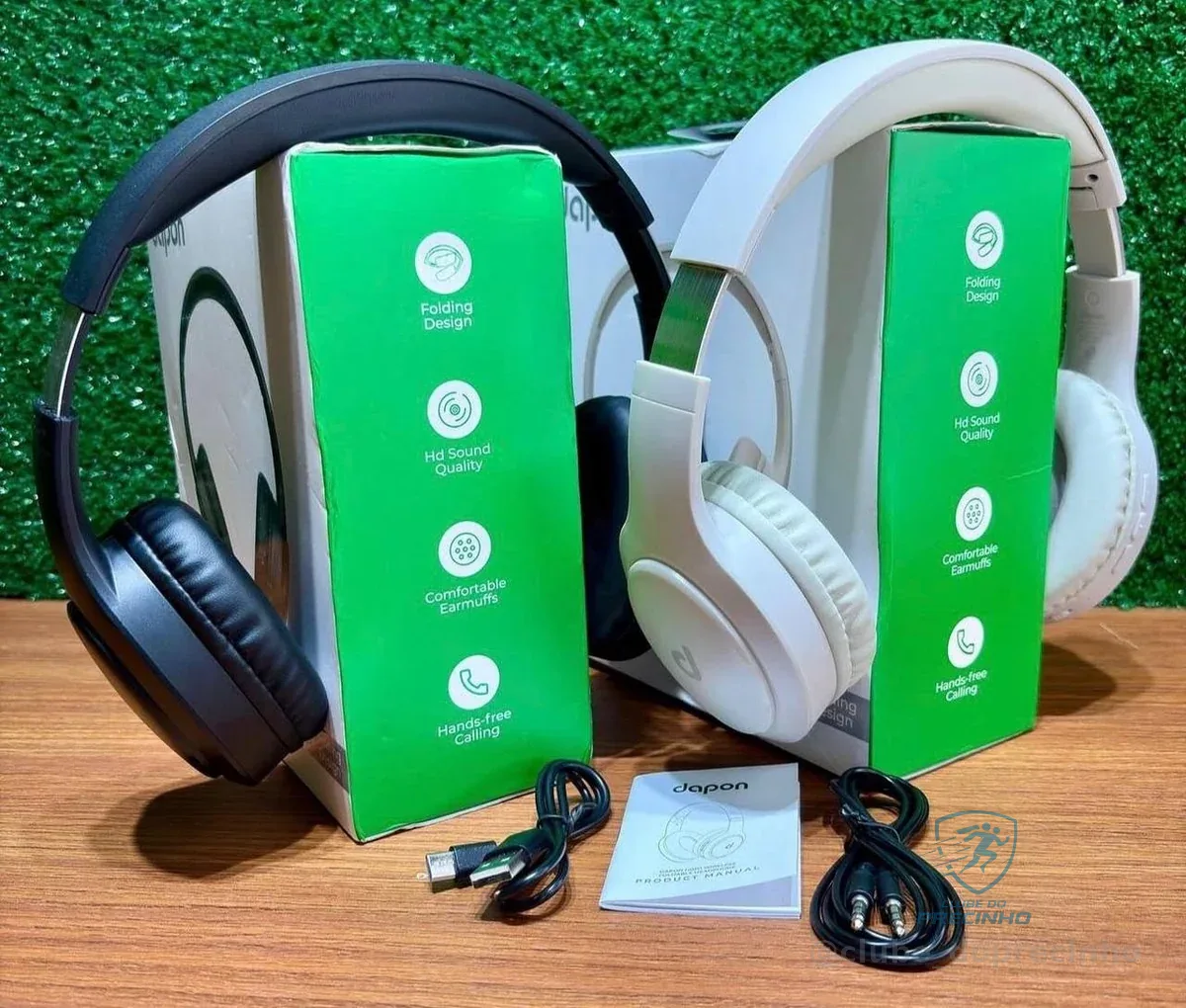 Fone De Ouvido Headphone Dapon H02d Bluetooth 5.1 Over-ear 22 Horas De Bateria Cor Preto