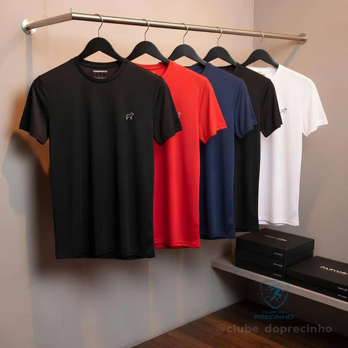 Kit 5 Camisetas Parvori Dry Fit Academia Esportes - Slim Fit
