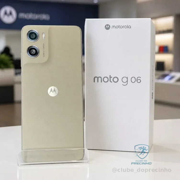 Smartphone Motorola Moto g06-256GB 12GB (4GB RAM + 8GB Ram Boost) e Camera 50MP com AI Bateria de 5200 mAh Tela 6.9" - Verde