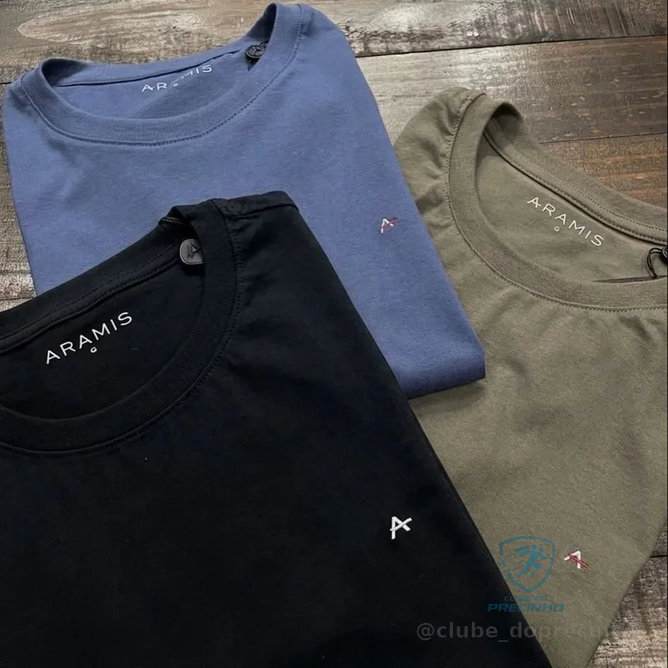 Camiseta Aramis Crewneck Basic Lisa Preta