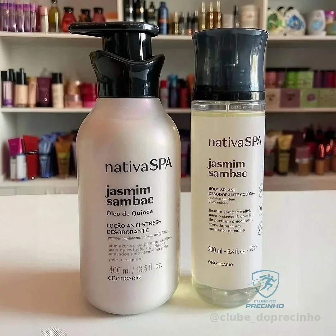 Combo Nativa Spa Jasmim Sambac: Loção Corporal + Body Splash