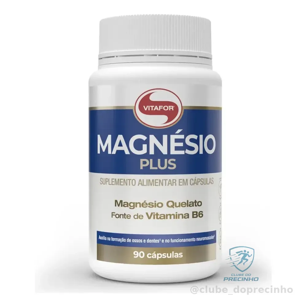 Magnésio Plus 90 Cápsulas Vitafor Sem Sabor