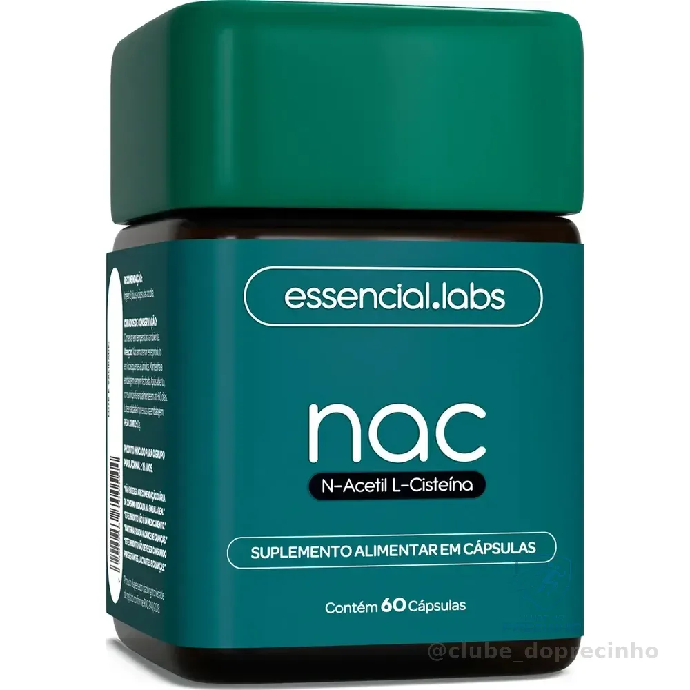 Nac 600mg - Fórmula Exclusiva Com Máxima Concentração E Pureza - 60 Cápsulas Sem Sabor