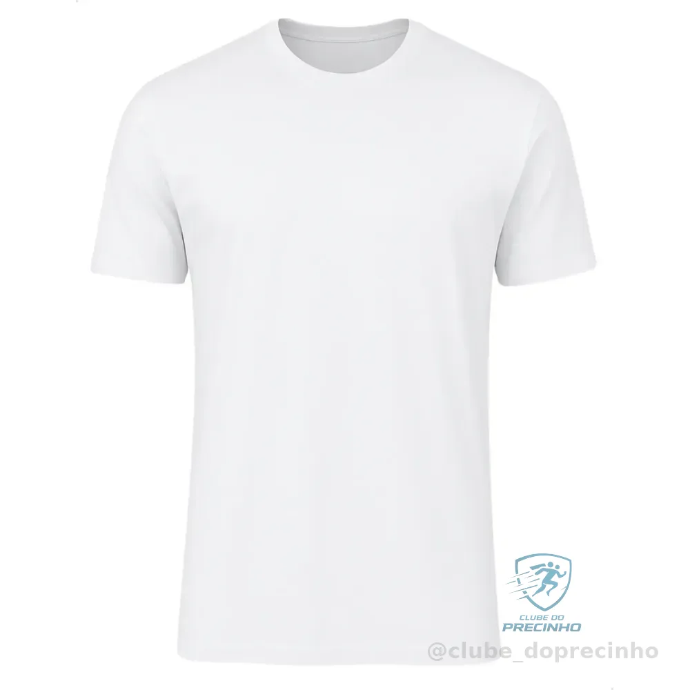 Camiseta Branca Unissex 100% Algodão Premium Camisa Básica Branco G Liso
