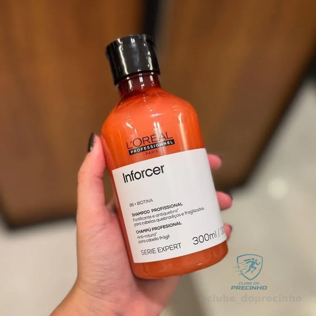 L'Oréal Professionnel Inforcer Shampoo Fortificante Antiqueda por Quebra, Crescimento Saudável Para Cabelos Frágeis e Quebradiços Com Biotina e Vitamina B6, 300ml