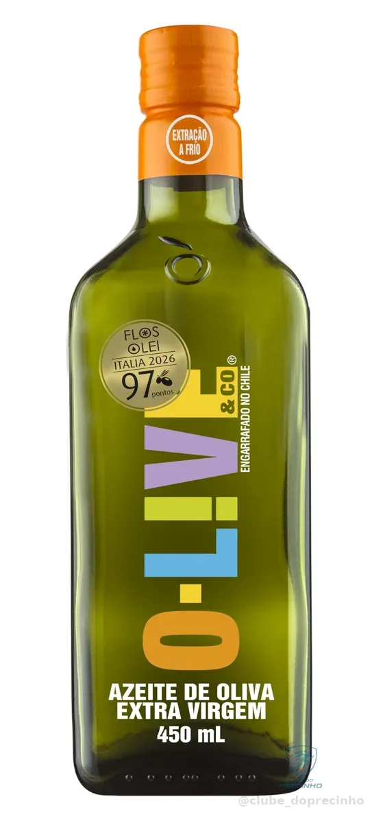O-LIVE & Co, Azeite de oliva extra virgem, Chileno, vidro, 450ml