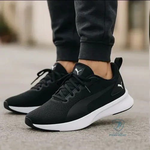Tênis Flyer Runner Mesh Bdp Puma Preto E Branco Liso 40 Br