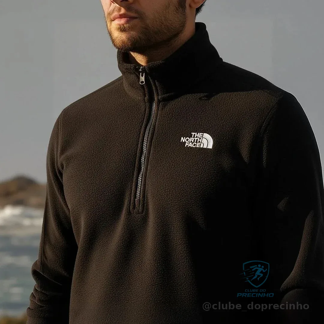 Fleece Masculino Glacier 1/4  The North Face Tnf Black M Liso