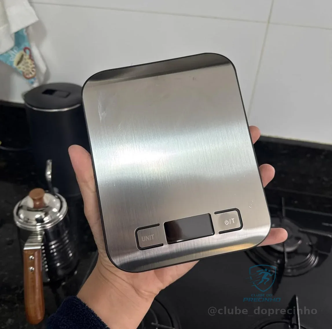 Balança de Cozinha Digital Premium em Inox Resistente à Água Portátil Base Antiderrapante Visor de Alta Definição Pesagem Precisa de 1g a 10kg Durável Moderna e Ideal para Alimentos Frescos