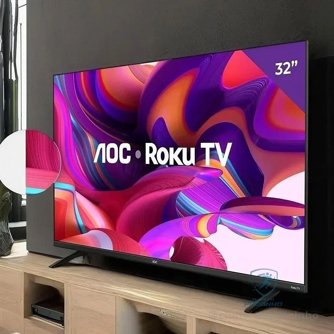 Smart TV LCD LED 32" AOC 32S5155/78G - Wi-Fi, HD, Quad Core, Dolby Áudio, 60 Hz