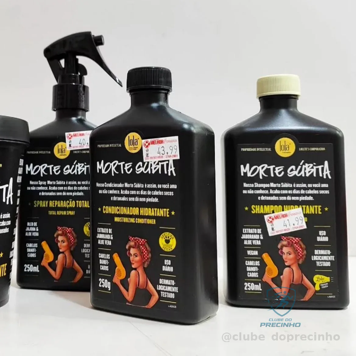 Kit Morte Súbita - Lola from Rio - Shampoo - Condicionador - Spray Reparaçao)