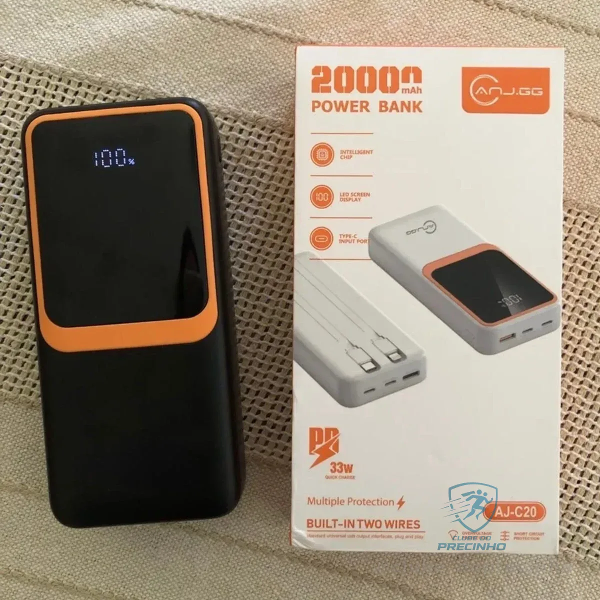 Power Bank 20.000mah Carregador Portátil Carga Rápida Premium Com Display Compatível Com Todos Os Celulares E Dispositivos Marca Kateluo Sortido